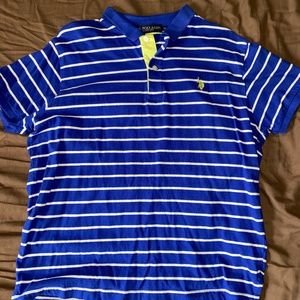 Blue striped Polo Medium